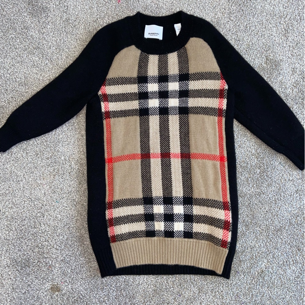 Burberry Dianne Sweater Dress Vintage Check (Kids)